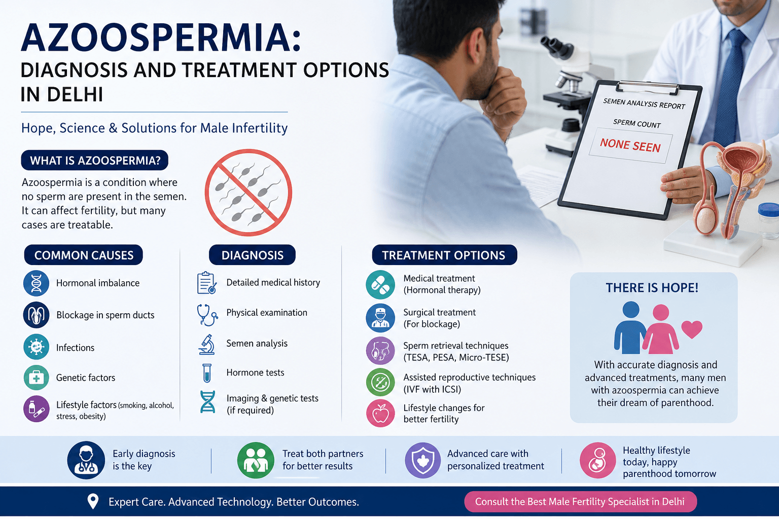 Azoospermia: Diagnosis and Treatment Options in Delhi