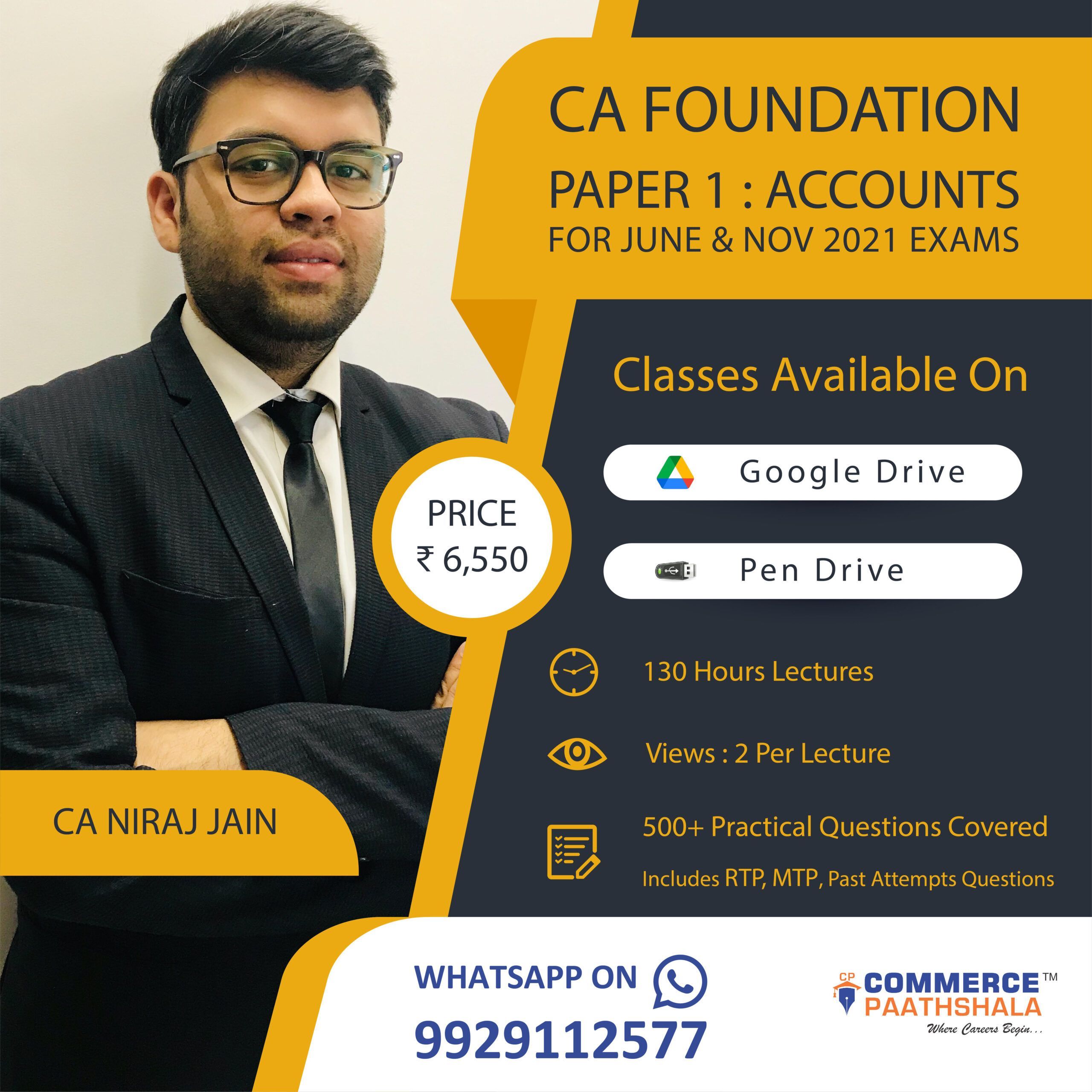 CA Foundation Accounts Paper 1 Pendrive & Google Drive Classes