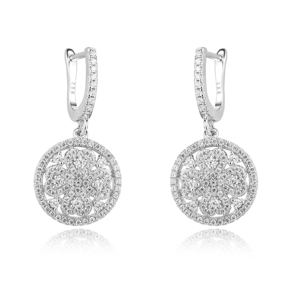 Graceful Cascades: Stunning Sterling Silver Drop Earrings