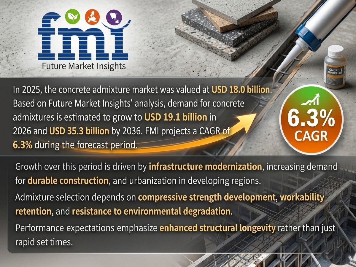 Concrete Admixtures Market Intelligence Report: Price Forecast and Growth Drivers (2026–2036)