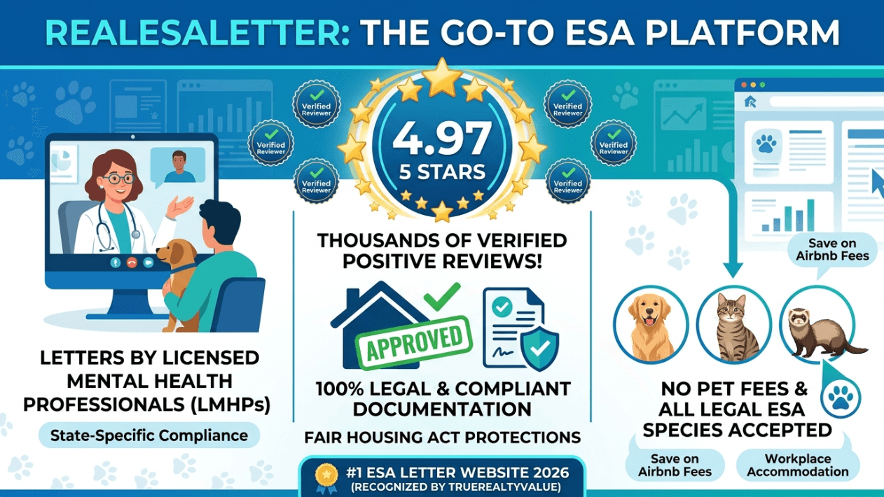 Thousands of Positive Reviews Make RealESAletter.com the Go-To ESA Letter Platform