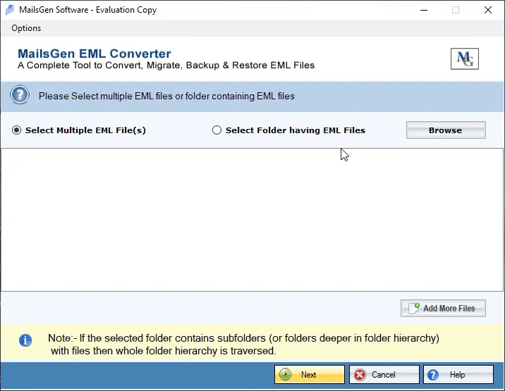 Mailsgen Eml Converter Software