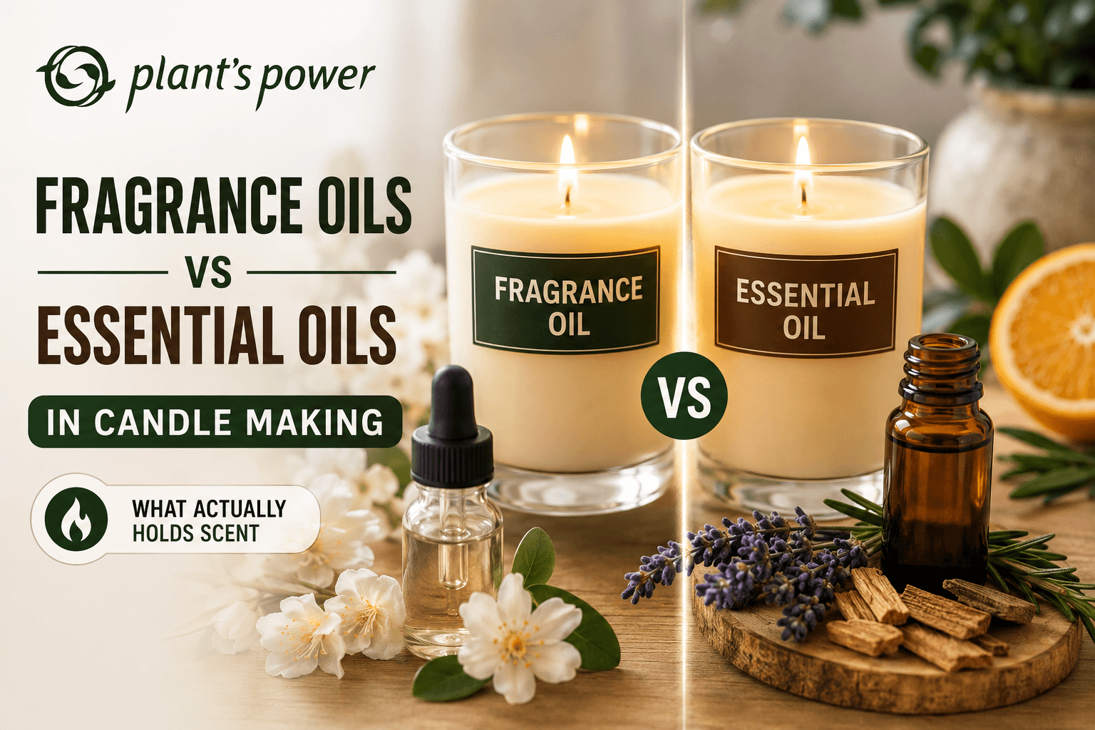 Fragrance vs Essential Oils in Candle Making: What Actually Holds Scent