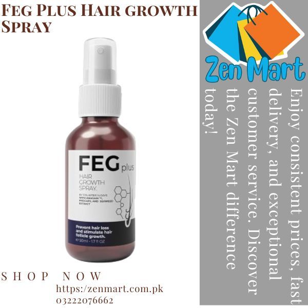 Feg Plus Hair Growth Spray Price in Jhelum, Order Now - 03222076662 | zenmart |