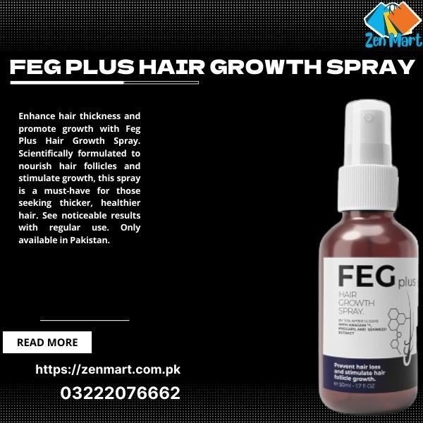 Feg Plus Hair Growth Spray Price in Chishtian, Order Now - 03222076662 | zenmart |