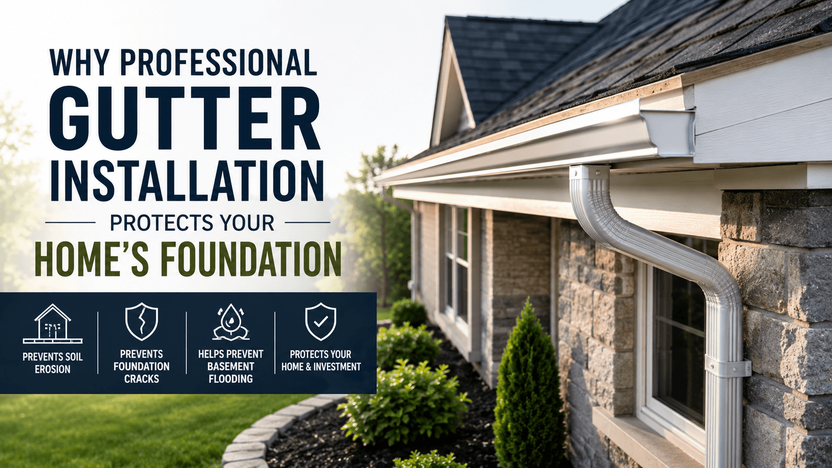 Why Professional Gutter Installation Protects Your Home's Foundation