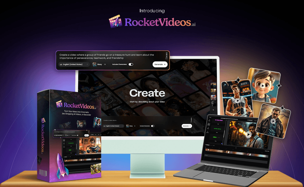 RocketVideosAI - Commercial Review: The Ultimate AI Video Creation Tool for Marketers!