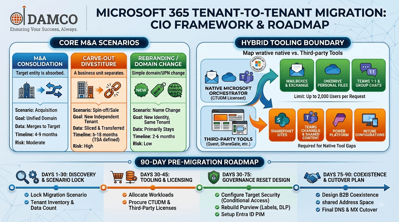 A CIO Framework for Microsoft 365 Tenant to Tenant Migration
