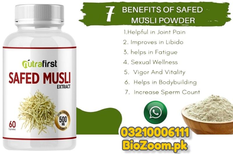 Indian Safed Musli Capsule Price In Mirpur Mathelo | 03210006111 | BioZoom.pk