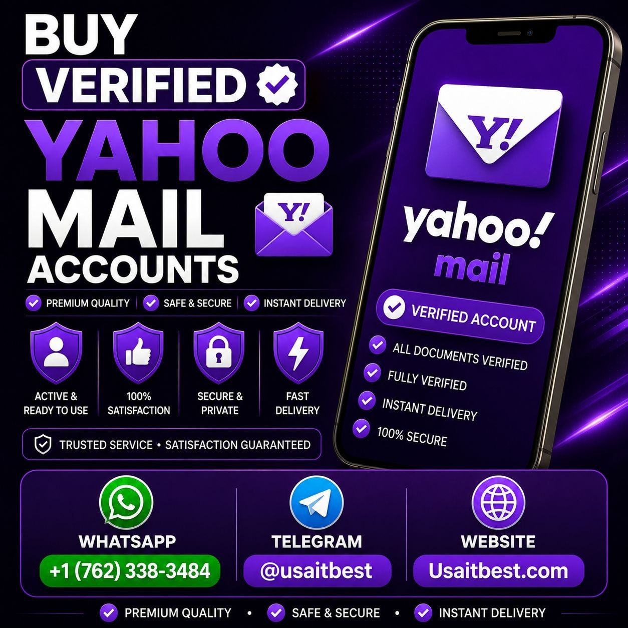 311 Top Sites to Purchase Yahoo Accounts (Aged & Secure ,PVA & Trusted)