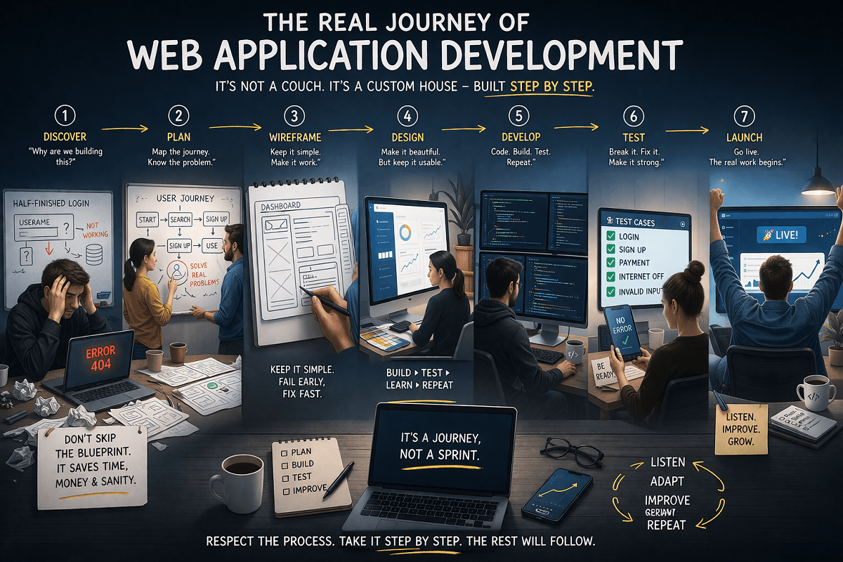 The Step-by-Step Process of Web Application Development | Feeding Trends