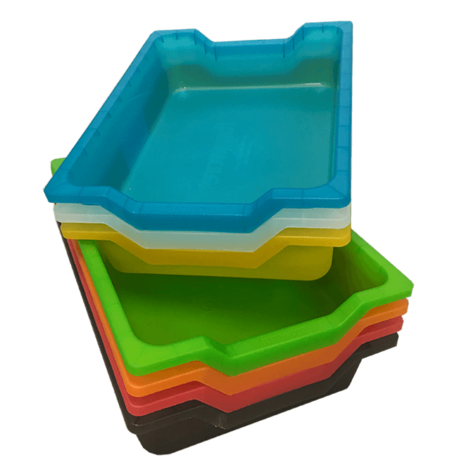 Uses of tote trays in offices and educational institutions!