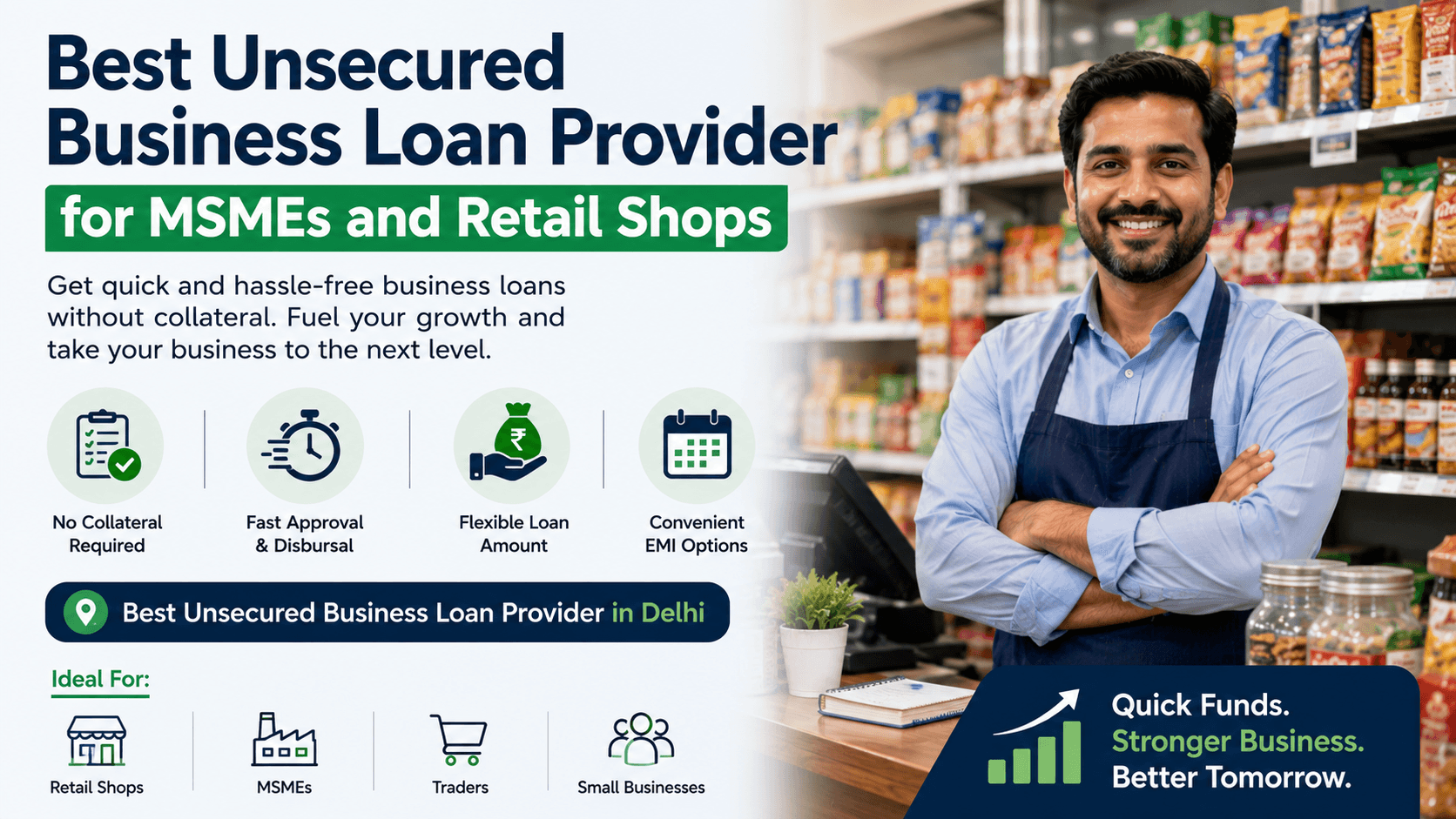 Best Unsecured Business Loan Provider for MSMEs and Retail Shops