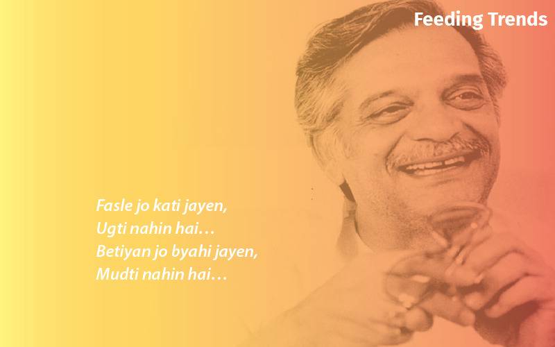 dilbaro song lyrics, gulzar songs, dilbaro lyrics, gulzar poetry, gulzar, gulzar birthday, feeding trends