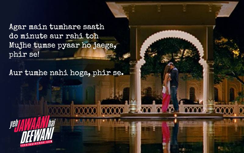 YJHD dialogues, YJHD songs, Yeh Jawaani Hai Deewani dialogues, Yeh Jawaani Hai Deewani songs, top and most loved dialogues of YJHD, Bunny, Naina Talwar, Chasmish, Kabir Thapar, Avi, Aditi, Ranbir Kapoor, Deepika Padukone, Kalki Koechlin, Aditya Roy Kapur, Madhuri Dixit, Farook Sheikh, Ayan Mukerji, FT Article, FT Events, Feeding Trends article, Feeding Trends, Ranbir YJHD, Deepika YJHD, Kalki YJHD, Aditya YJHD, Ranbir Deepika, Badtameez Dil, Balam Pichkari, Dilliwali Girlfriend, YJHD Mashup, YJHD Deleted Scenes, Ilahi, Ghagra, Kabira, Subhanallah