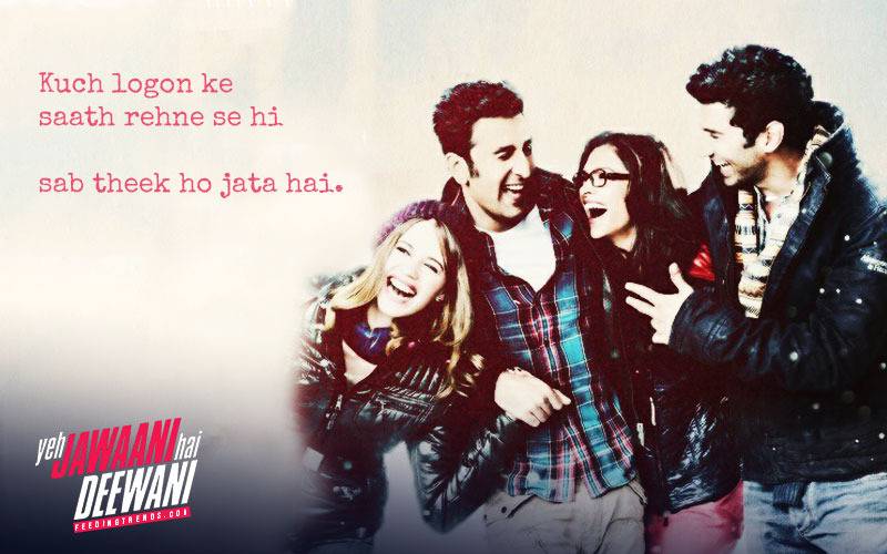 YJHD dialogues, YJHD songs, Yeh Jawaani Hai Deewani dialogues, Yeh Jawaani Hai Deewani songs, top and most loved dialogues of YJHD, Bunny, Naina Talwar, Chasmish, Kabir Thapar, Avi, Aditi, Ranbir Kapoor, Deepika Padukone, Kalki Koechlin, Aditya Roy Kapur, Madhuri Dixit, Farook Sheikh, Ayan Mukerji, FT Article, FT Events, Feeding Trends article, Feeding Trends, Ranbir YJHD, Deepika YJHD, Kalki YJHD, Aditya YJHD, Ranbir Deepika, Badtameez Dil, Balam Pichkari, Dilliwali Girlfriend, YJHD Mashup, YJHD Deleted Scenes, Ilahi, Ghagra, Kabira, Subhanallah