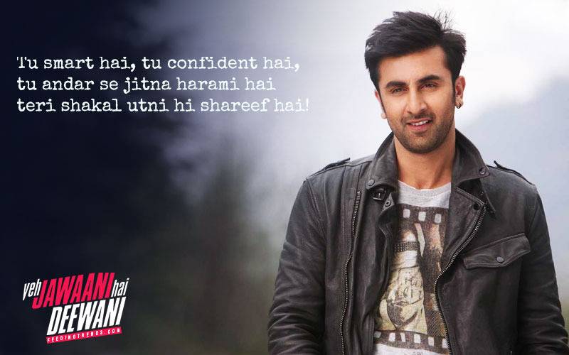 YJHD dialogues, YJHD songs, Yeh Jawaani Hai Deewani dialogues, Yeh Jawaani Hai Deewani songs, top and most loved dialogues of YJHD, Bunny, Naina Talwar, Chasmish, Kabir Thapar, Avi, Aditi, Ranbir Kapoor, Deepika Padukone, Kalki Koechlin, Aditya Roy Kapur, Madhuri Dixit, Farook Sheikh, Ayan Mukerji, FT Article, FT Events, Feeding Trends article, Feeding Trends, Ranbir YJHD, Deepika YJHD, Kalki YJHD, Aditya YJHD, Ranbir Deepika, Badtameez Dil, Balam Pichkari, Dilliwali Girlfriend, YJHD Mashup, YJHD Deleted Scenes, Ilahi, Ghagra, Kabira, Subhanallah