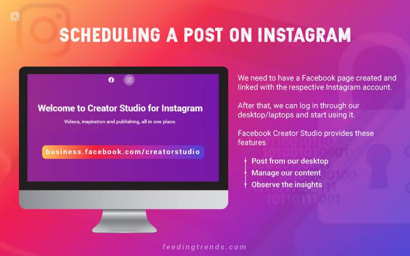 Instagram, Schedule a post on Instagram, give a line break in Instagram captions, insta users, insta sticker, insta gif, insta influencers, Instagram Reels, Instagram IGTV, Instagram Feed, Feeding Trends, FT insta, Insta post schedule